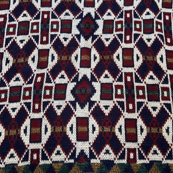 Vintage Geometric Grandpa Sweater XL Biggie - Picture 3 of 4